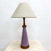 Mid Century Purple Glazed Table Lamp 1970s