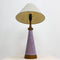 Mid Century Purple Glazed Table Lamp 1970s