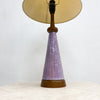 Mid Century Purple Glazed Table Lamp 1970s