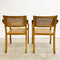 Set Of 4 Bentwood And Rattan Dining Chairs 1980s