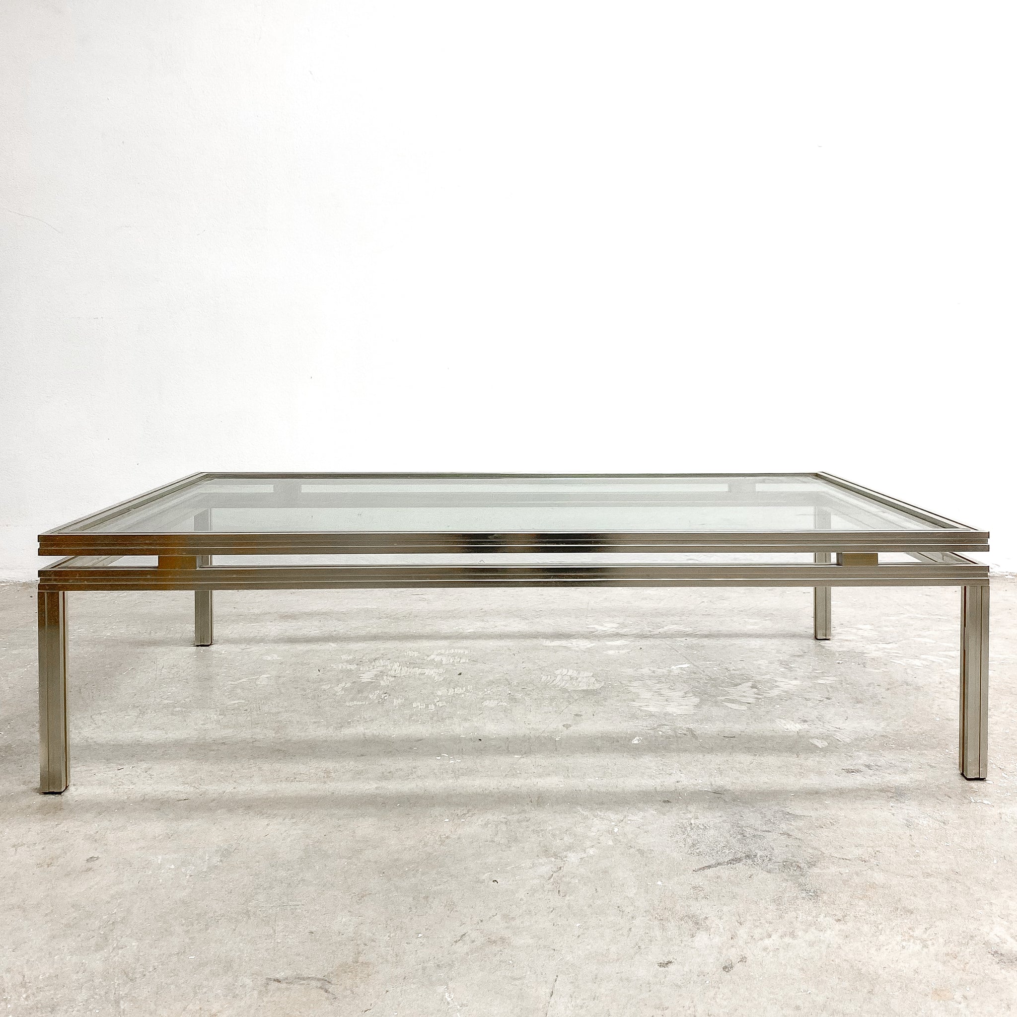 Mid Century Pierre Vandel Glass Top Coffee Table– The Design Ark