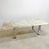 Post Modern Danish Chrome And Marble Coffee Table