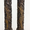 Pair Of Mid Century Asian Carved Wooden Lamp Bases 1960s