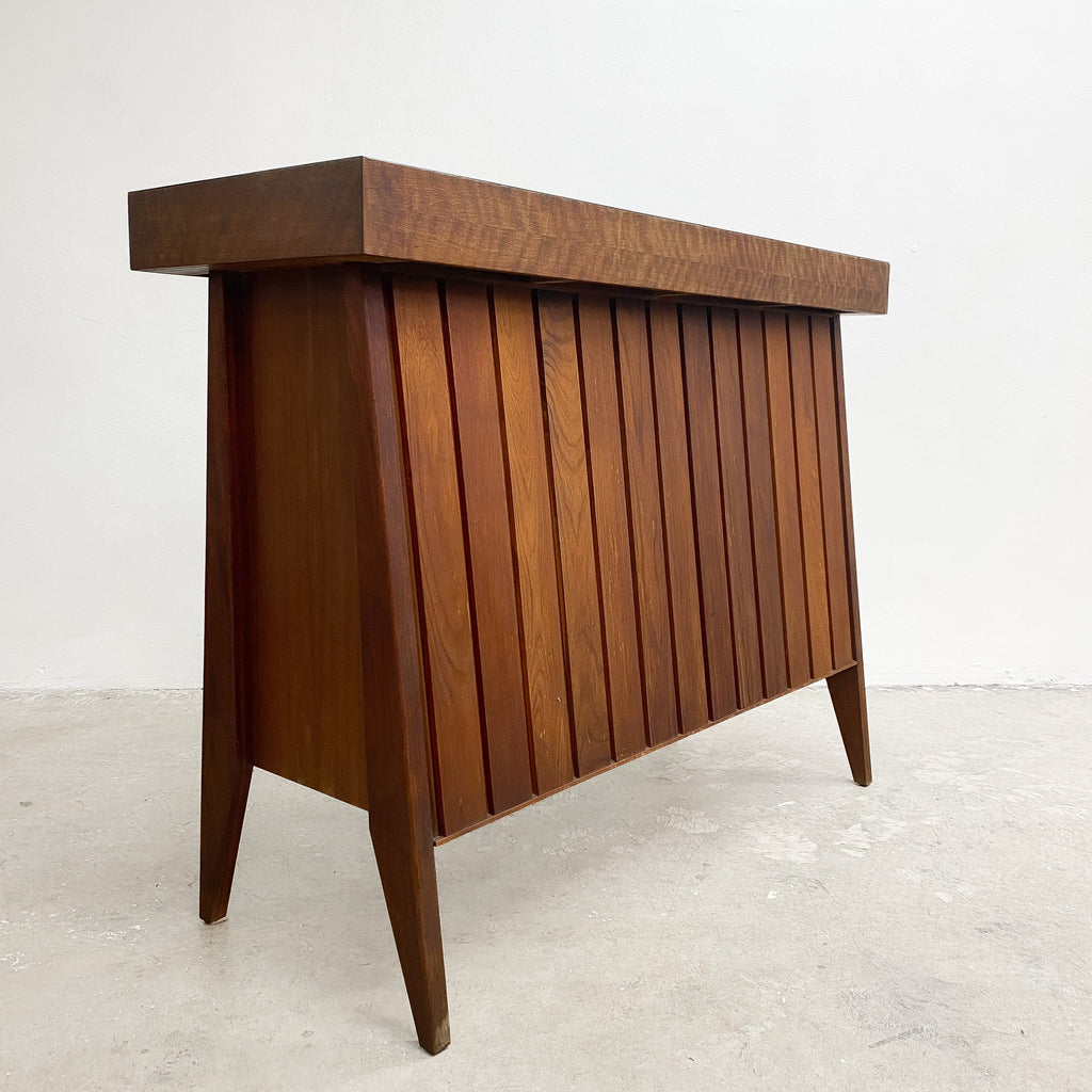 Australian Mid Century Solid Teak Drinks Bar 1960s