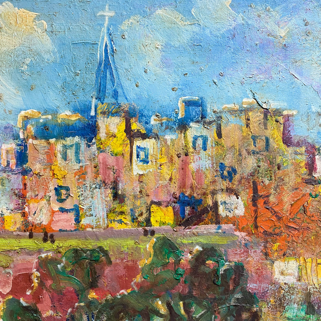 Original Impressionist Style Oil Painting Circa 1980s