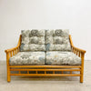 Mid Century Rattan Cane Two Seater Sofa Lounge