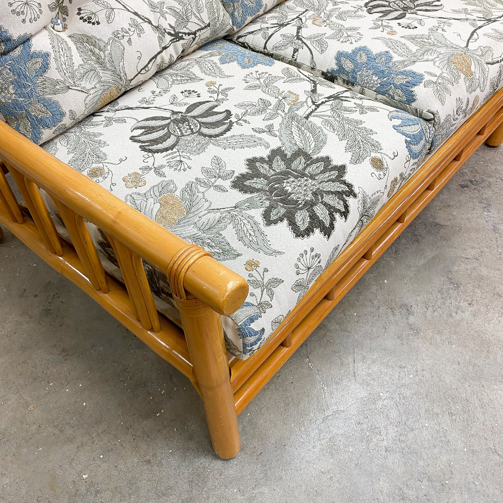 Mid Century Rattan Cane Two Seater Sofa Lounge