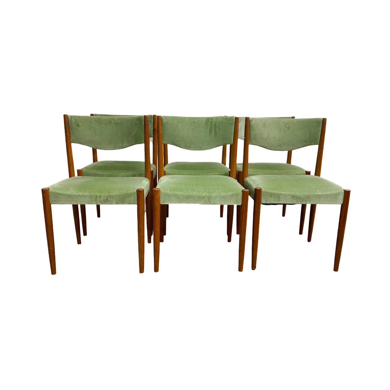 Mid Century Set Of Six Parker Dining Chairs