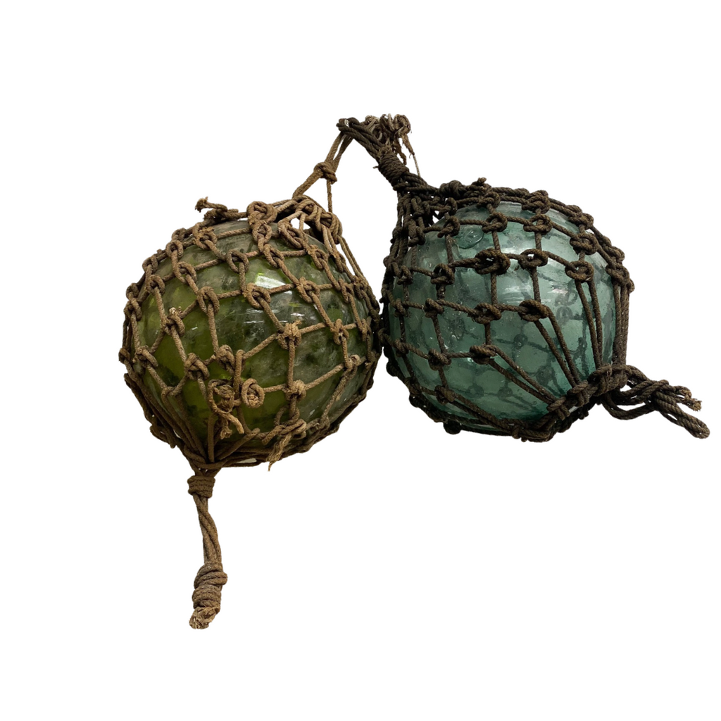 Vintage Glass Fishing Float Buoys - 2x available