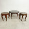 Set Of Three Art Deco Hexagonal Coffee and Side Tables