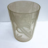 Vintage Round Glass Side Table With Etching Details