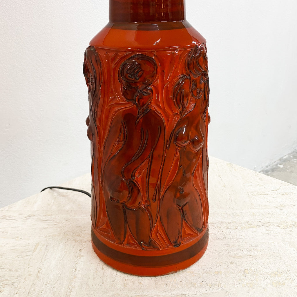 Mid Century Italian Fratelli Fanciullacci Ceramic Table Lamp