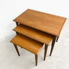 Mid Century Parker Teak Nest Of Tables - Restored