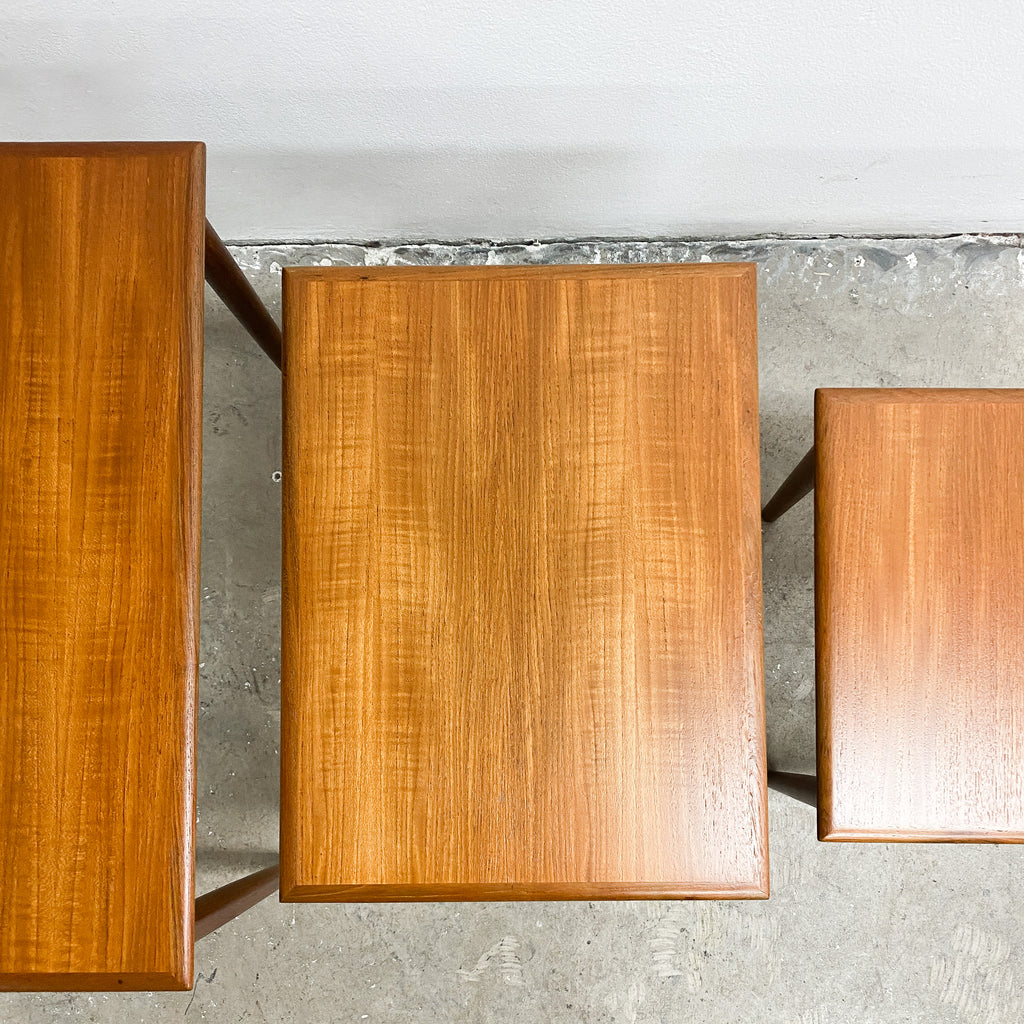 Mid Century Parker Teak Nest Of Tables - Restored