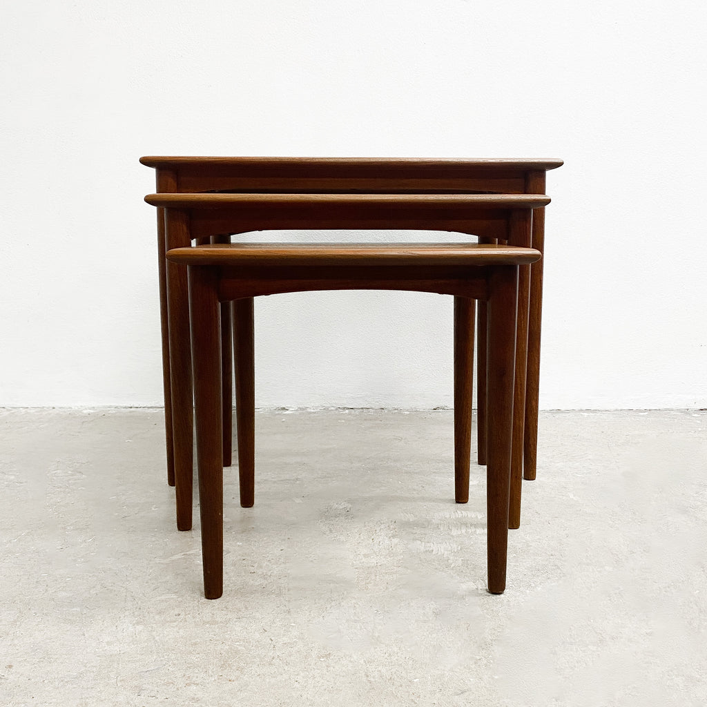 Mid Century Parker Teak Nest Of Tables - Restored