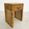 Vintage Cane And Rattan Bedside Table