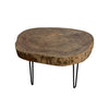 Solid Live Edge Wood Slab Coffee Or Side Table 