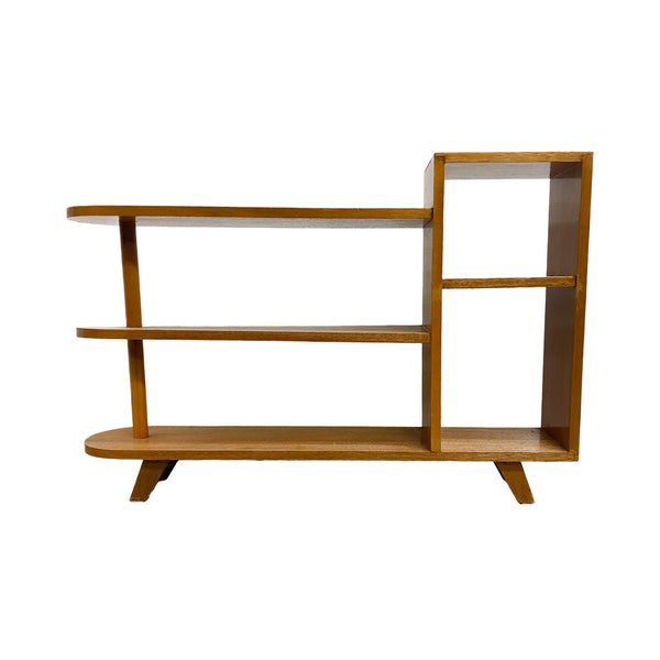 Mid Century 1950s Maple Stepped Book Display Shelf