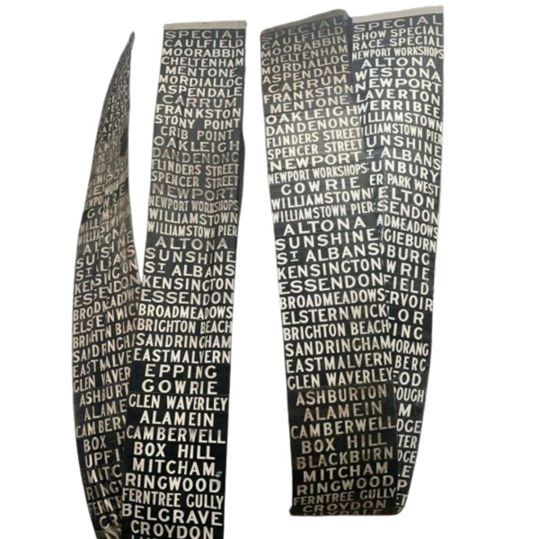 Industrial Melbourne Train Destination Rolls