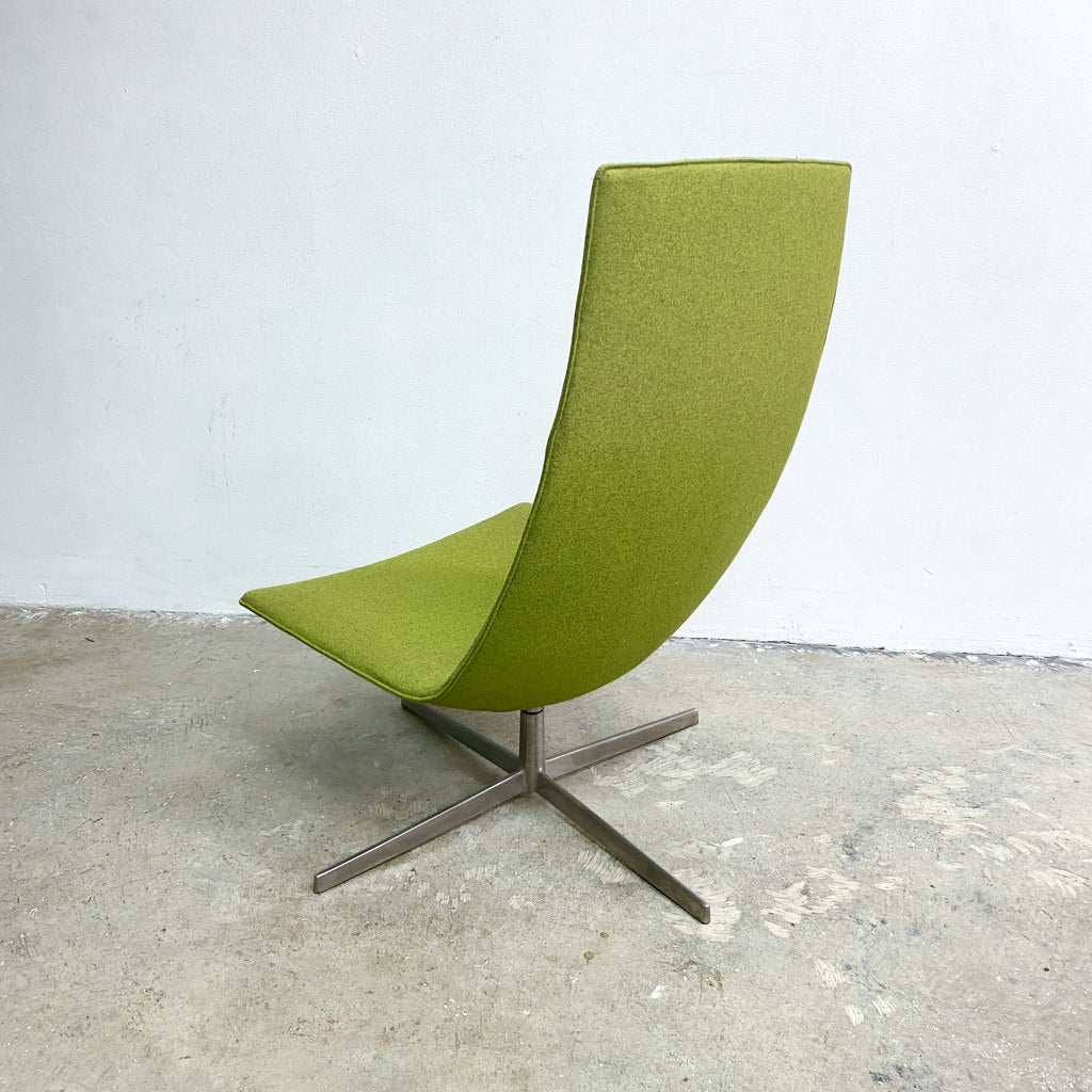 Italian Arper Catifa 70s Highback Swivel Lounge Chair