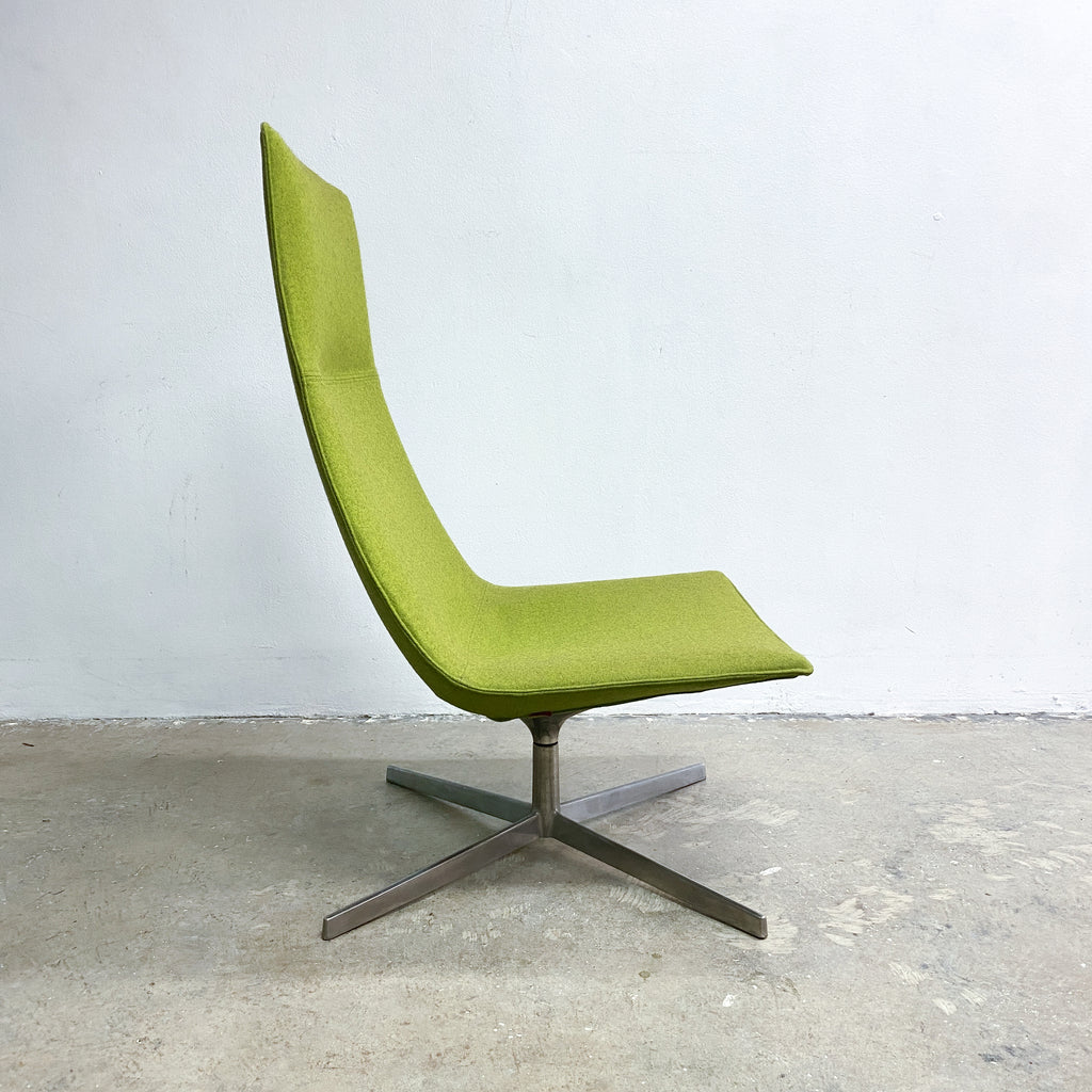 Italian Arper Catifa 70s Highback Swivel Lounge Chair