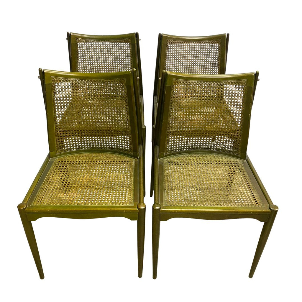 John Duffecy Rattan Back Dining Chairs