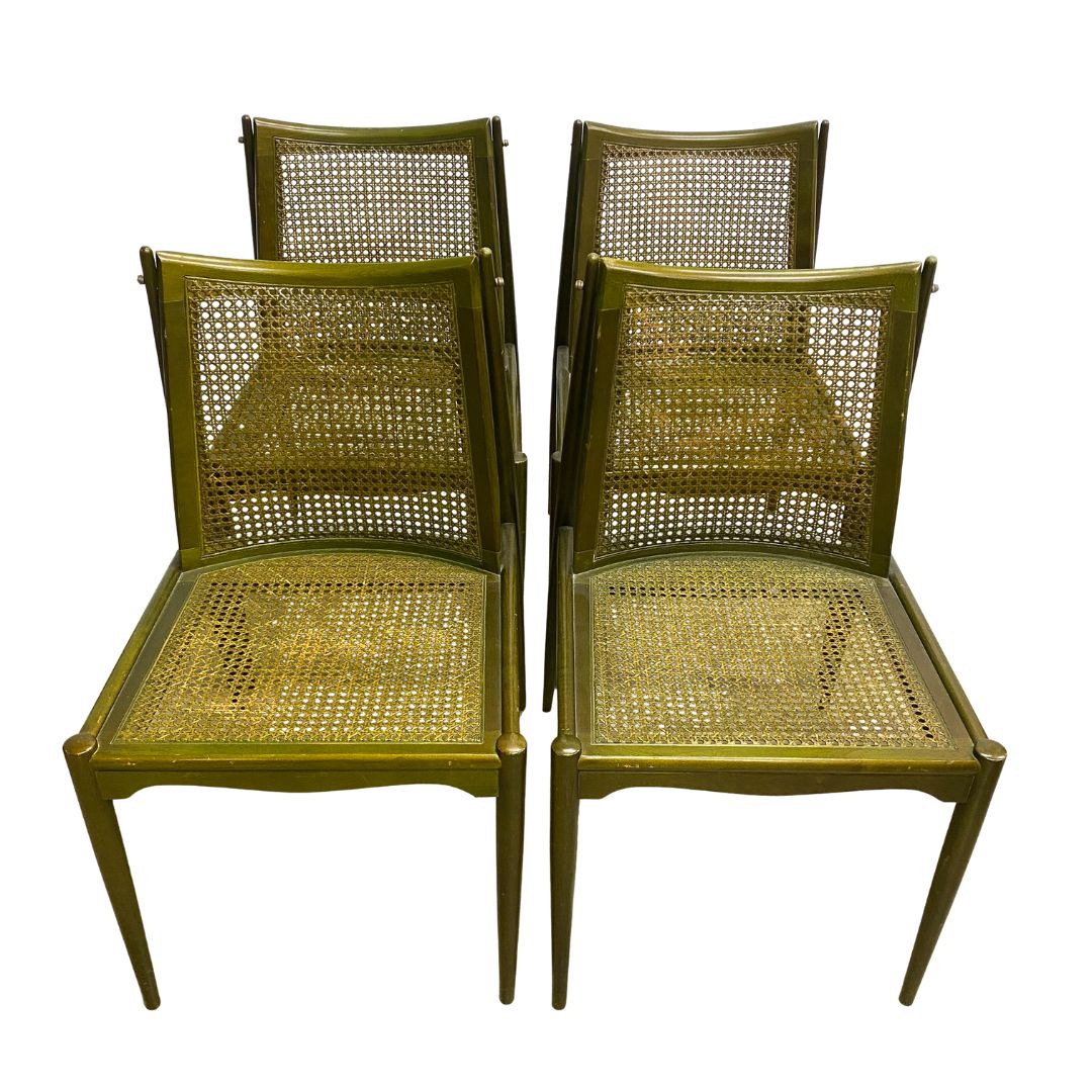 John Duffecy Rattan Back Dining Chairs