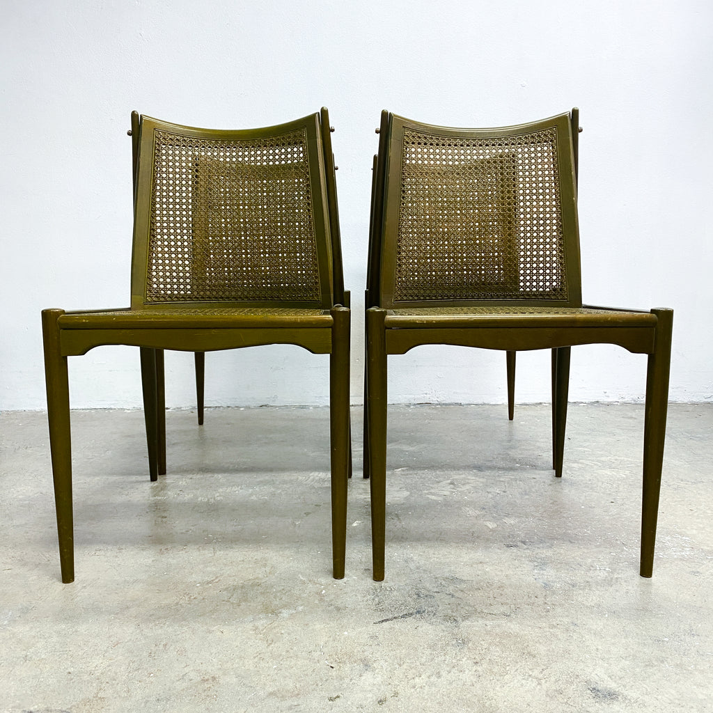John Duffecy Rattan Back Dining Chairs