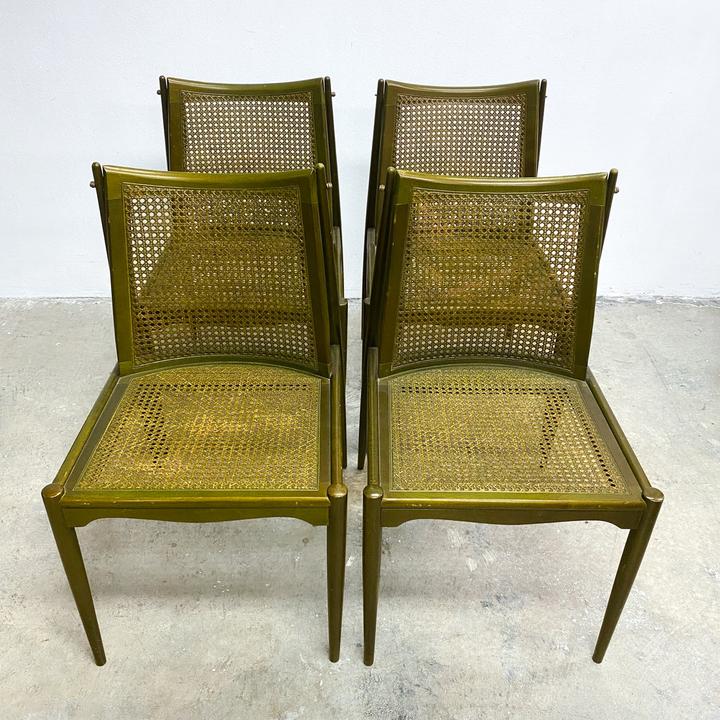 John Duffecy Rattan Back Dining Chairs