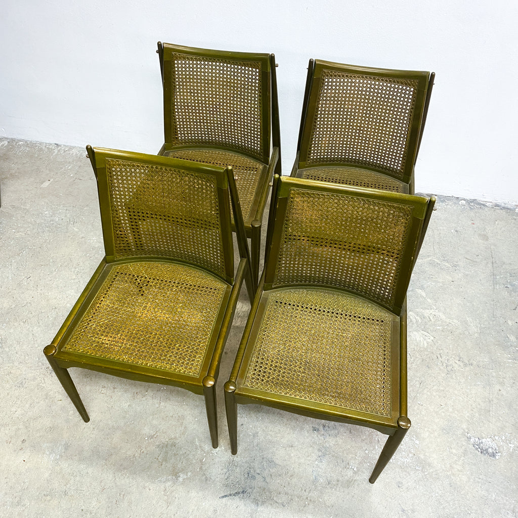 John Duffecy Rattan Back Dining Chairs