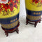 Pair Of Large Chinese Ceramic Cloisonne Floor Vase