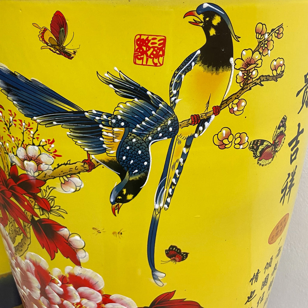 Pair Of Large Chinese Ceramic Cloisonne Floor Vase