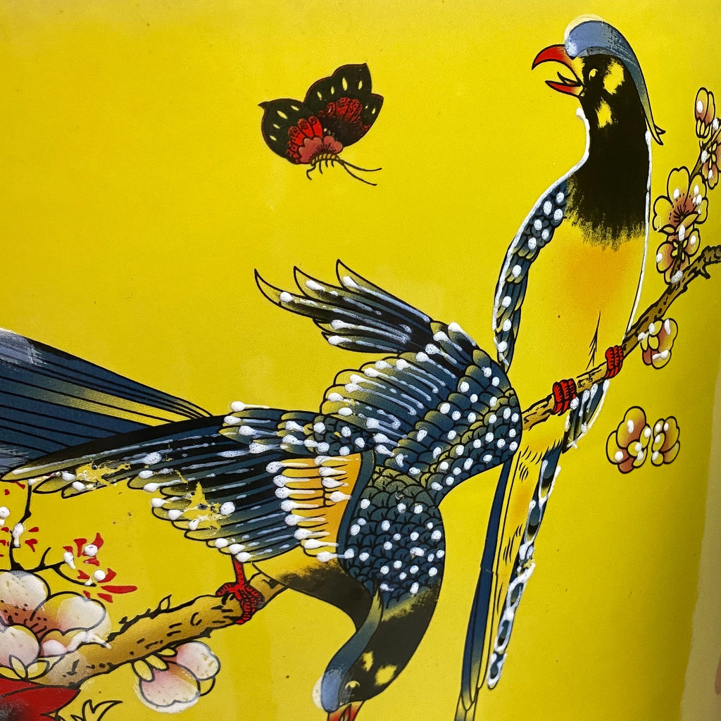 Pair Of Large Chinese Ceramic Cloisonne Floor Vase