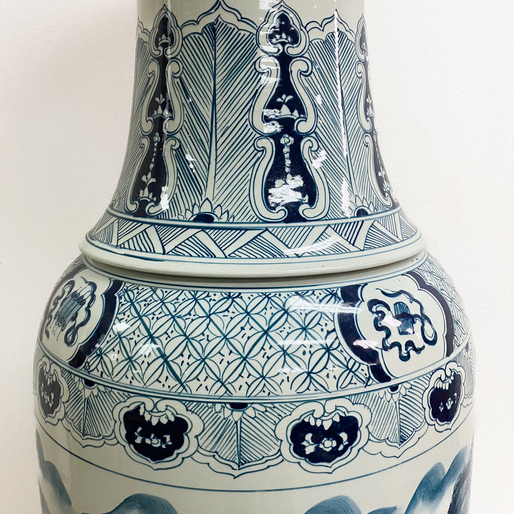 Large Chinese Standing Floor Vase