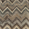 Large Hand Woven Afghan Beige and Grey Wool Kilim Rug #043