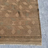 Large Hand Woven Wool  Beige Kilim Rug #054