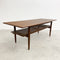 Teak Parker Coffee Table With Rattan Shelf