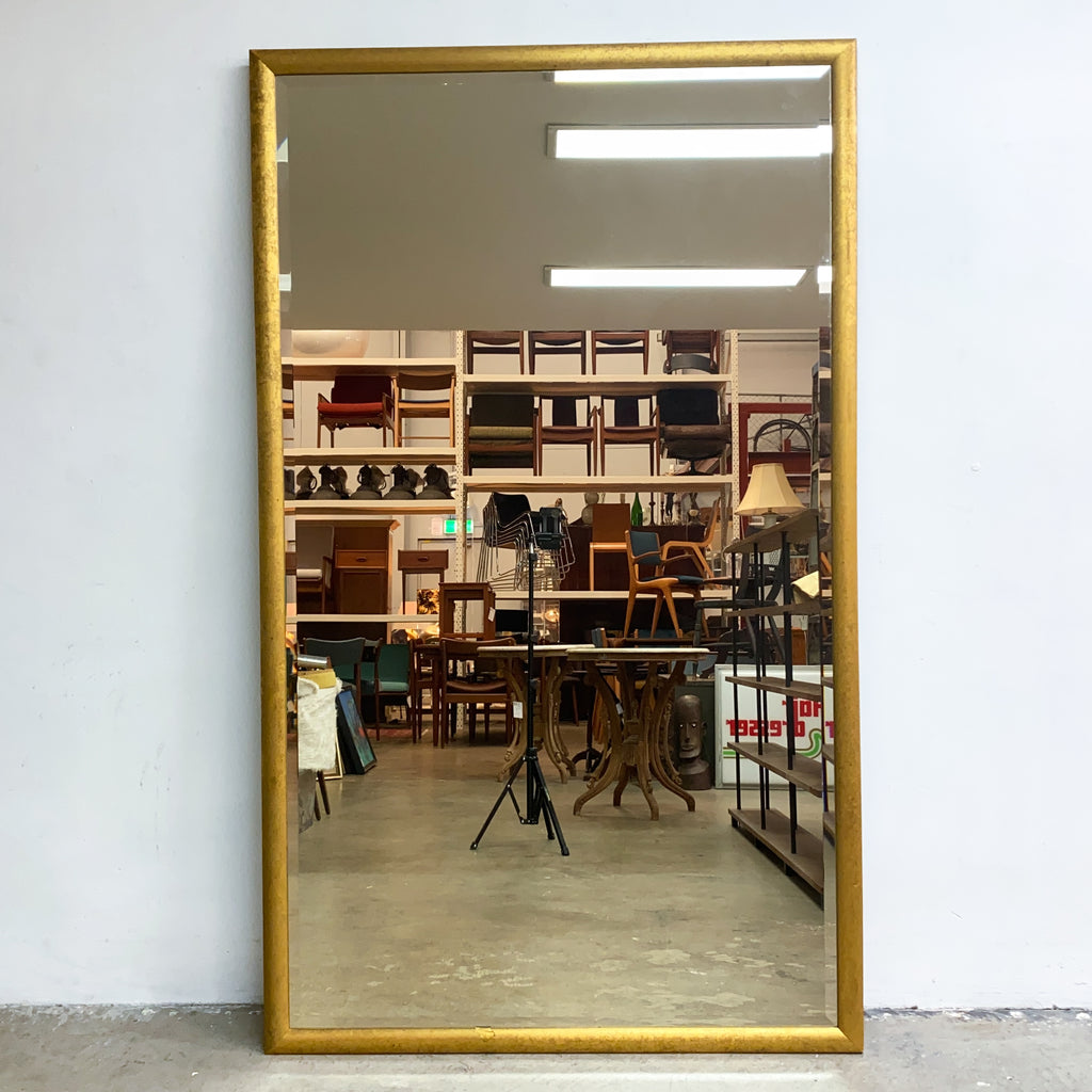 Large Vintage Gold Framed Floor Mirror