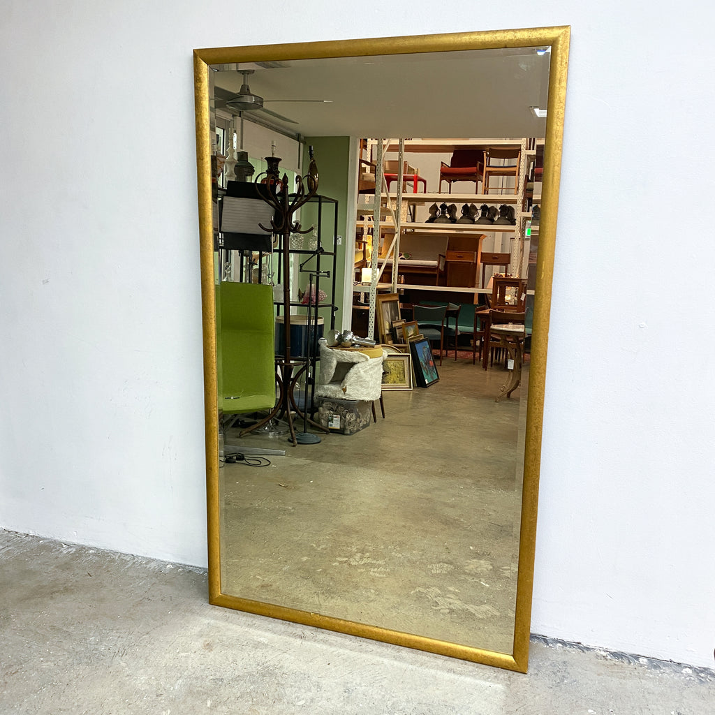 Large Vintage Gold Framed Floor Mirror