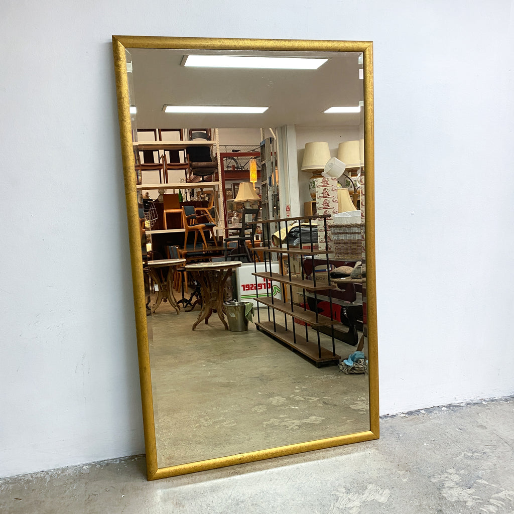 Large Vintage Gold Framed Floor Mirror