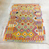 Large Vintage Handmade Wool Kilim Rug