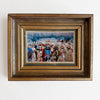 Late 20th Century Ink And Watercolour Crowd By Koek Signed 