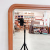 Late Mid Century 1980's Parker Rounded Top Teak Mirror