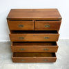 Late 19th Century Teak Campaign Chest Of Drawers