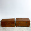 Late 19th Century Teak Campaign Chest Of Drawers