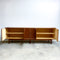 Long Mid Century Teak Parker Nordic Cats Eye Sideboard - Restored