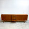 Long Mid Century Teak Parker Nordic Cats Eye Sideboard - Restored