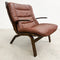 Mid Century Danish Bentwood Leather Armchair