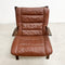 Mid Century Danish Bentwood Leather Armchair