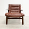 Mid Century Danish Bentwood Leather Armchair